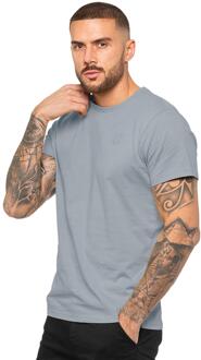 Enzo | Heren Crew Hals T-shirt - maat L Lichtblauw