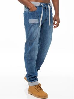 Enzo | Heren Denim Jogger Jeans - Blauw - 36W/32L