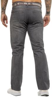 Enzo | Heren Designer Regular Fit Denim Jeans - Grijs