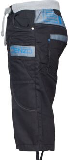 Enzo Heren Elastische Denim Shorts| Enzo Designer Menswear Zwart - 42 (Taille)