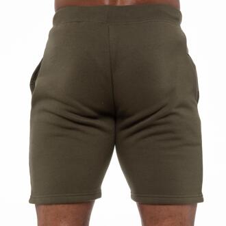 Enzo Heren Fleece Gym Shorts Kaki - M