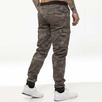 Enzo Heren Military Combat Jogger Broek| Enzo Designer Menswear Grijs - 32 (Taille)