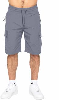 Enzo | Heren Poly Cargo Korte Broek Lichtgrijs - M
