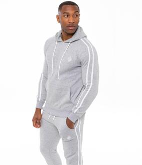 Enzo Heren Pullover Gestreepte Hoodie - maat Grijs