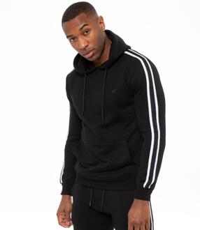 Enzo Heren Pullover Gestreepte Hoodie - maat L Zwart
