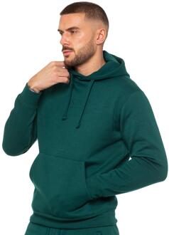 Enzo | Heren Pullover Hoodie - Groen - L