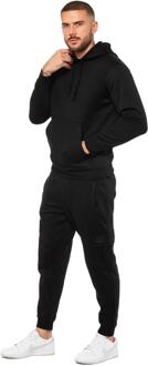 Enzo | Heren Pullover Hoodie Tracksuit Set - Zwart - 2XL
