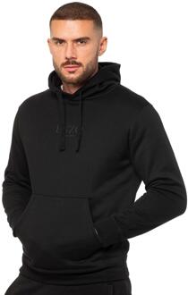 Enzo | Heren Pullover Hoodie - Zwart - maat M