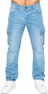 Enzo | Heren Rechte Benen Jeans Blauw - 34W/30L