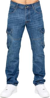 Enzo | Heren Rechte Benen Jeans Blauw - 34W/34L