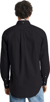 Enzo heren Regular Fit Oxford overhemd Zwart