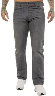 Enzo | Heren Regular Fit Rechte Pijpen Jeans Grijs - 46W/32L