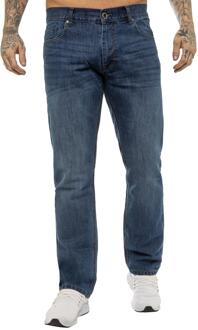 Enzo | Heren Regular Fit Rechte Spijkerbroek Blauw - 44W/34L