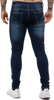 Enzo heren skinny gescheurde jeans - maat Blauw