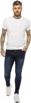 Enzo heren skinny super stretch denim jeans Navy