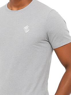 Enzo | Heren Slim Fit T-shirt & Fleece Shorts Set - maat M Grijs