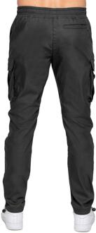 Enzo | Heren Stretch Cargo Broek - maat Zwart