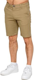 Enzo | Heren Stretch Chino Shorts Beige - 36 (Taille)