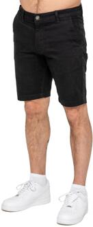 Enzo | Heren Stretch Chino Shorts Zwart