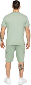 Enzo | heren T-shirt & korte broek trainingspak set Groen - L