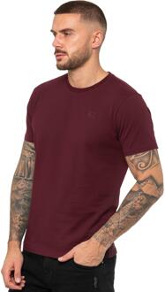 Enzo | Heren T-shirt met ronde hals - maat Bessenrood