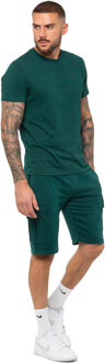 Enzo | Heren T-shirt Trainingspak Met Korte Broek Set - Groen - maat S