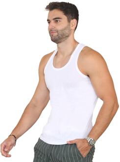 Enzo | Heren Vesten 3 Pack - Wit - maat 5XL