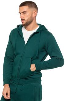 Enzo | Heren Zip Hoodie - Groen - maat