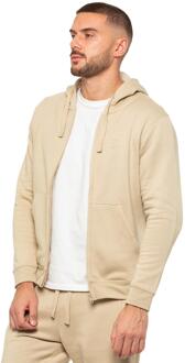 Enzo | Heren Zip Hoodie - Stone Steen - L