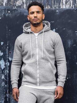 Enzo | Heren Zip Up Hoodie Tracksuit Set - Grijs - XL