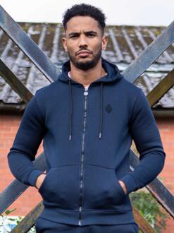 Enzo | Heren Zip Up Hoodie Tracksuit Set - Navy - 2XL