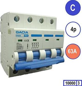 Enzo Installatieautomaat 63A C kar 4p GACIA - 4517838