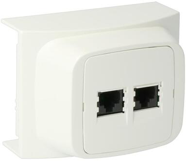 Enzo K40 Cat 5E UTP 2 voudige data aansluitpunt | WIT