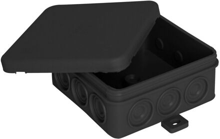 Enzo Kabeldoos Met Doordruk Membramen Ip54, 85x85x40mm, Zwart