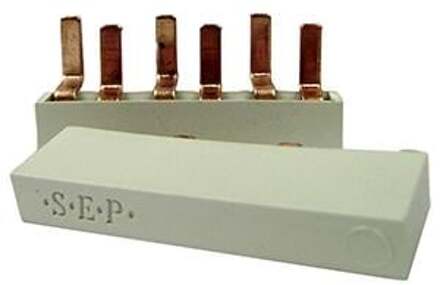 Enzo Kamrail 2 fase 10pol. 2x17,8mm 8x9mm gebogen wit - 4000320