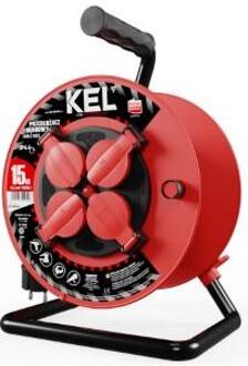 Enzo Kel Kabelhaspel H05 3x1,5qmm 15m rood IP44 - 1167280