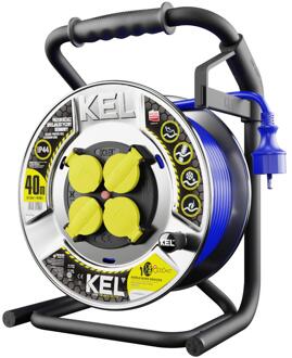 Enzo Kel Kabelhaspel prof H07BQ-F 3x2,5qmm 40m blauw - 1167340