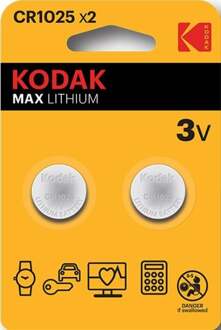 Enzo Kodak CR1025 lithium knoopcel batterij blister(2) - 3241000