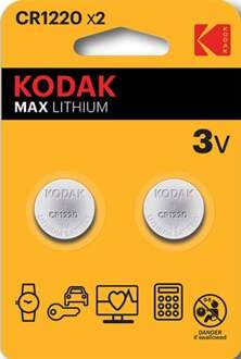 Enzo Kodak CR1220 lithium knoopcel batterij blister(2) - 3241010