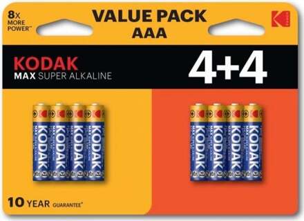 Enzo Kodak MAX alkaline batterij AAA blister(8) - 3017210