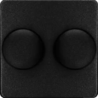 Enzo Kopp HK05 mat zwart afdekplaat + knop DUO dimmer - 4621635
