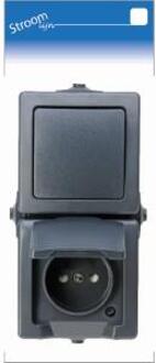 Enzo Kopp SWD opbouw combinatie RA wissel verticaal antraciet - 6628250