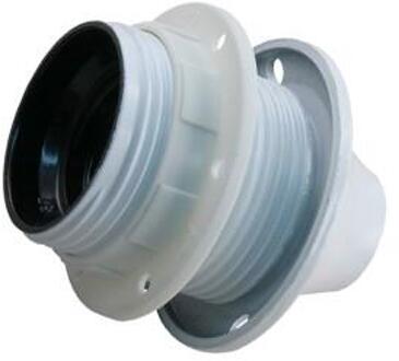 Enzo Lamphouder E27 wit m/kraag + ring