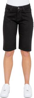 Enzo | Lange Denim Shorts voor dames Zwart - EU 42 / UK 14
