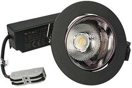 Enzo LED COB downlighter zwart 10W 3000K verstelbaar - 9371505