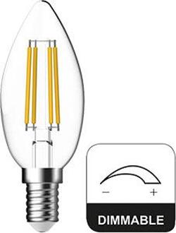 Enzo Led Filament Kaarslamp B35 E14 4,8w 2700k 230v - Mat - Dimbaar - Warm Wit