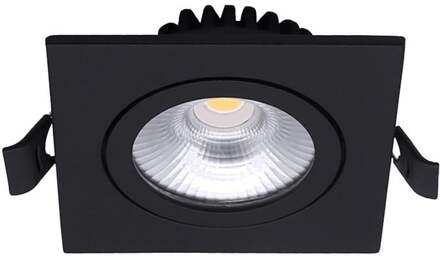 Enzo LED inbouwspot 6W 2700K 85mm 60gr vierkant verstelbaar zwart - LED4615