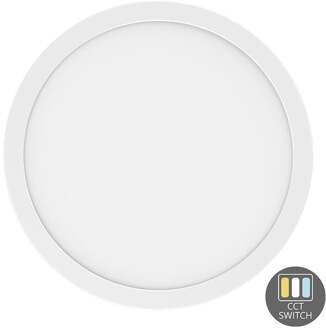 Enzo LED panel downlighter | wit | 6-18W | Tri-white + HF-sensor | CCT 3000-4000-6000K | 6-12-18W | diameter 230mm - LED2570