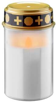 Enzo LED rouwlicht | 12cm met timer | wit (excl. 2xC batterij) | Herinneringslicht | Graflicht | Rouwlicht - 5099412