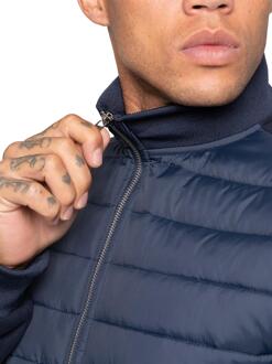 Enzo Milano | Heren Gequilt Hybride Jas Navy